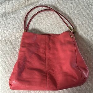 Coach Pink Shoulder Bag with Slouchy Silhouette